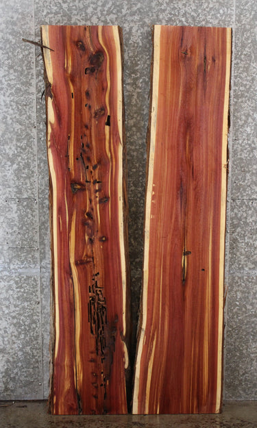 2- Live Edge Red Cedar River Table Top/Kitchen Table Top 39390-39391